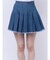 プリーツデニムミニスカート