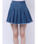 プリーツデニムミニスカート