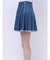 プリーツデニムミニスカート