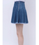 プリーツデニムミニスカート