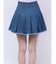プリーツデニムミニスカート