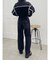 ボアステッチワイドデニムパンツ【セットアップ着用可能】
