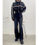 ボアステッチワイドデニムパンツ【セットアップ着用可能】