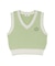 エンブレムクロップドニットベスト