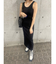 サイドオープンノースリーブロングワンピース
