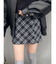 チェックミニスカート
