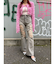 ハイダメージセミワイドデニムパンツ