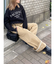 ロールアップタックワイドパンツ