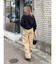 ロールアップタックワイドパンツ