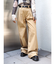 ロールアップタックワイドパンツ