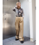 ロールアップタックワイドパンツ