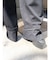ロールアップタックワイドパンツ