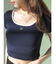 ラインストーンリンガーショートTシャツ