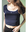 ラインストーンリンガーショートTシャツ