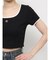 ラインストーンリンガーショートTシャツ