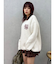 ワンポイントバックオープンニットトップス
