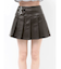 ヴィンテージライクフェイクレザープリーツミニスカート【セットアップ着用可能】
