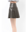 ヴィンテージライクフェイクレザープリーツミニスカート【セットアップ着用可能】