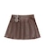 ヴィンテージライクフェイクレザープリーツミニスカート【セットアップ着用可能】