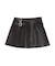 ヴィンテージライクフェイクレザープリーツミニスカート【セットアップ着用可能】