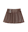 ヴィンテージライクフェイクレザープリーツミニスカート【セットアップ着用可能】