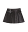 ヴィンテージライクフェイクレザープリーツミニスカート【セットアップ着用可能】