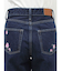 Embroideryカットアウトワイドデニムパンツ【セットアップ着用可能】