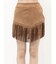 フェイクスウェードフリンジスタッズミニスカート【セットアップ着用可能】