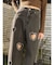 ビジューハートカッティングワイドデニムパンツ
