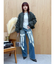 リボンレースワイドデニムパンツ