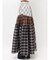 チェックドッキングロングスカート