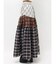 チェックドッキングロングスカート