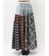 チェックドッキングロングスカート