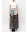 チェックドッキングロングスカート
