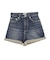ヴィンテージライクカラーショートデニムパンツ【セットアップ着用可能】