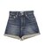 ヴィンテージライクカラーショートデニムパンツ【セットアップ着用可能】