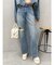 カットアウトワイドデニムパンツ【セットアップ着用可能】