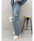 カットアウトワイドデニムパンツ【セットアップ着用可能】