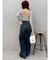 カットアウトワイドデニムパンツ【セットアップ着用可能】