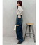 カットアウトワイドデニムパンツ【セットアップ着用可能】