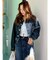 ヴィンテージライクカラーデニムブルゾン【セットアップ着用可能】