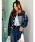 ヴィンテージライクカラーデニムブルゾン【セットアップ着用可能】