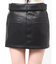 ハイウエストフェイクレザーベルトミニスカート【セットアップ着用可能】