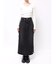 サイドビジューカットロングデニムスカート