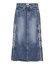 サイドビジューカットロングデニムスカート