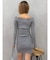 カットアウトニットミニワンピース