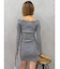 カットアウトニットミニワンピース