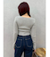 リボンデザインニットトップス