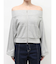 フロントジップオフショルスウェットトップス【セットアップ着用可能】