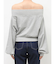 フロントジップオフショルスウェットトップス【セットアップ着用可能】